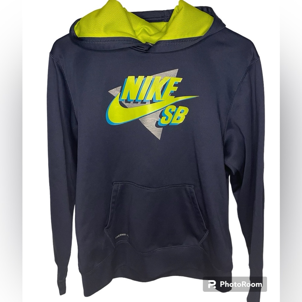 Nike Navy Blue Large Logo SB Hoodie Boys -XL
